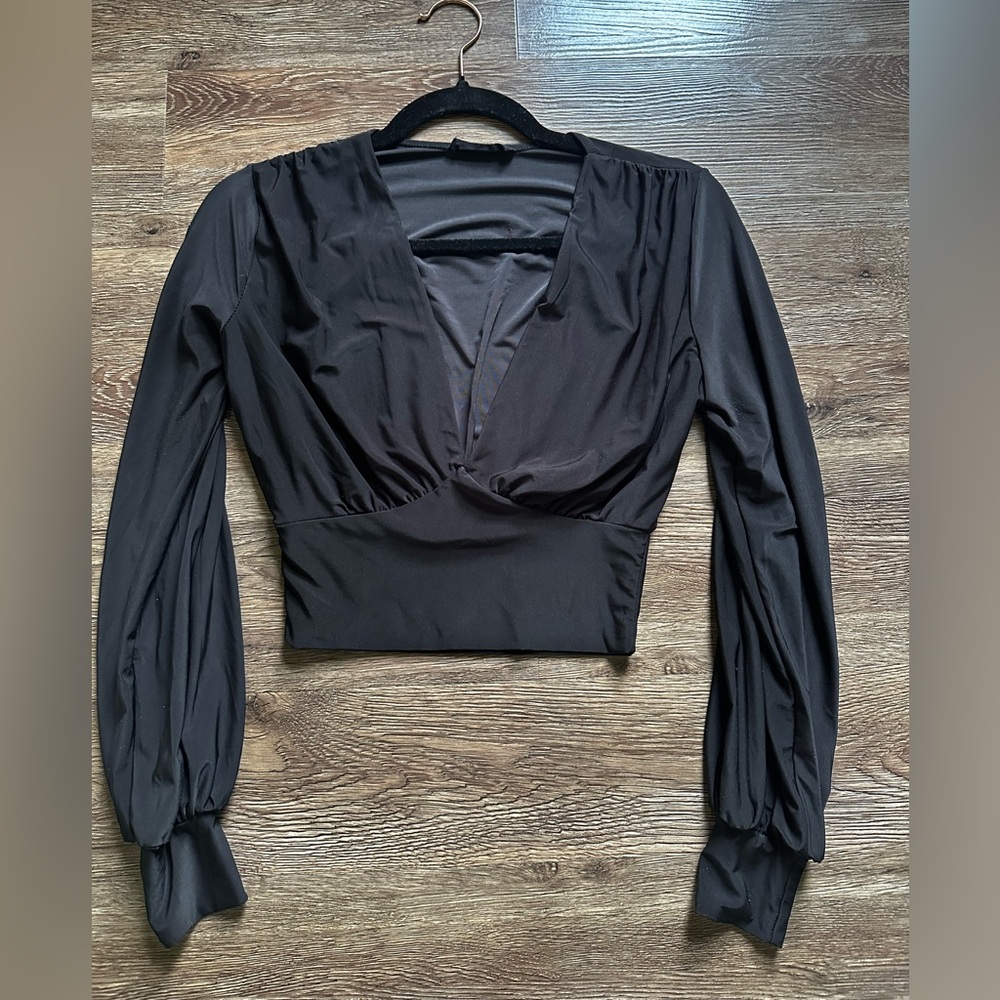 Elegant Black Women's Crop Top
